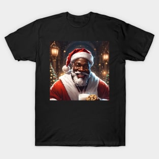 Santa Loves Milk And Cookies A Treat For Father Christmas T-Shirt